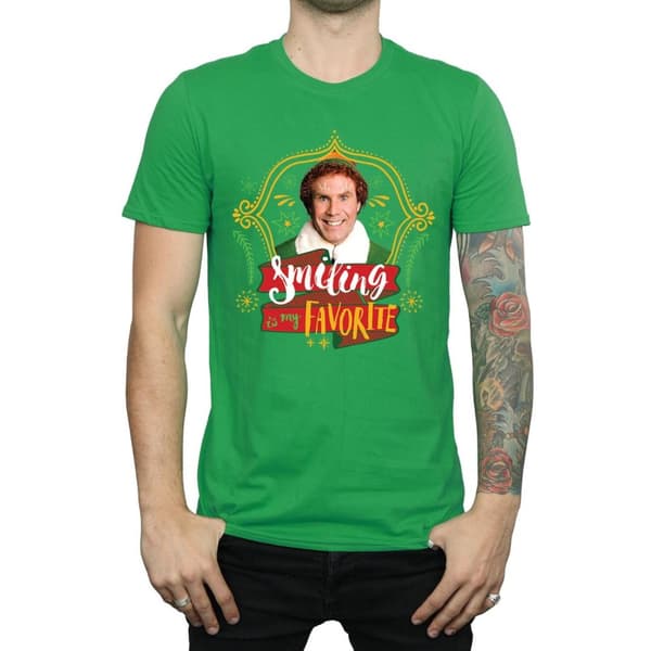 Elf T-shirt med leende Buddy för herrar