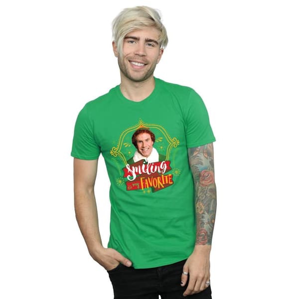Elf T-shirt med leende Buddy för herrar