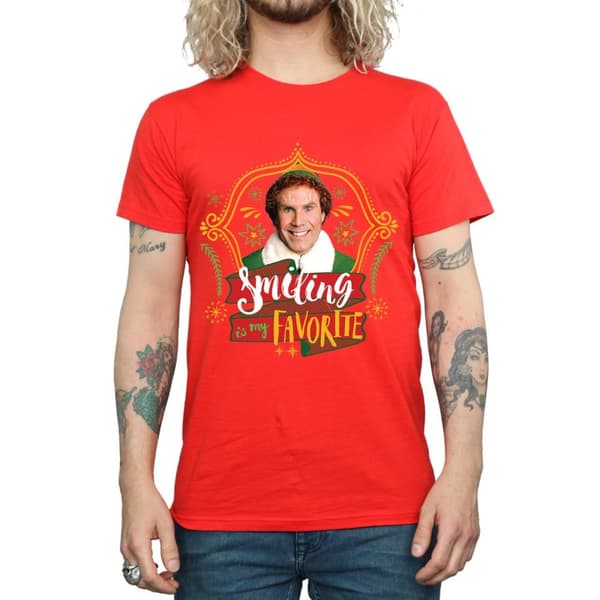 Elf T-shirt med leende Buddy för herrar