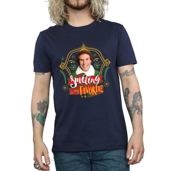 Elf T-shirt med leende Buddy för herrar