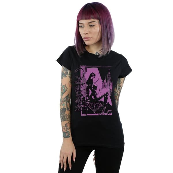 DC Comics Justice League Catwoman Vote For Batman - bomulls-T-shirt för kvinnor/damer