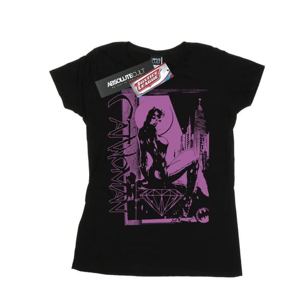 DC Comics Justice League Catwoman Vote For Batman - bomulls-T-shirt för kvinnor/damer