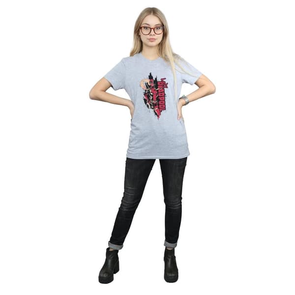 Marvel Womens/Ladies Deadpool Lady Deadpool Cotton Boyfriend T-Shirt