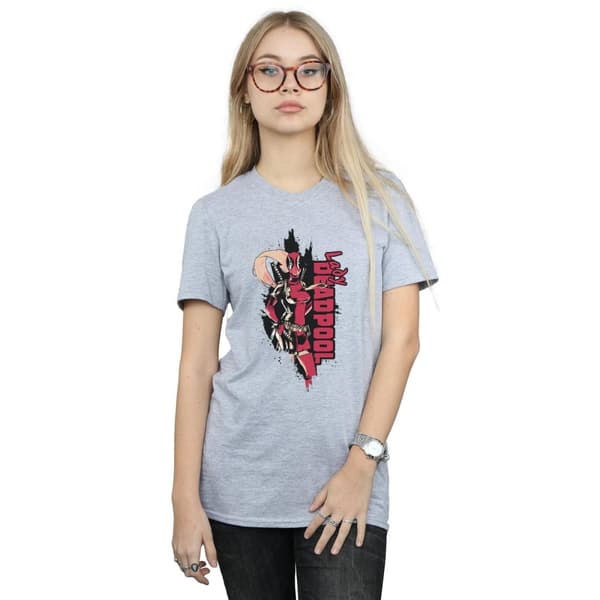 Marvel Womens/Ladies Deadpool Lady Deadpool Cotton Boyfriend T-Shirt