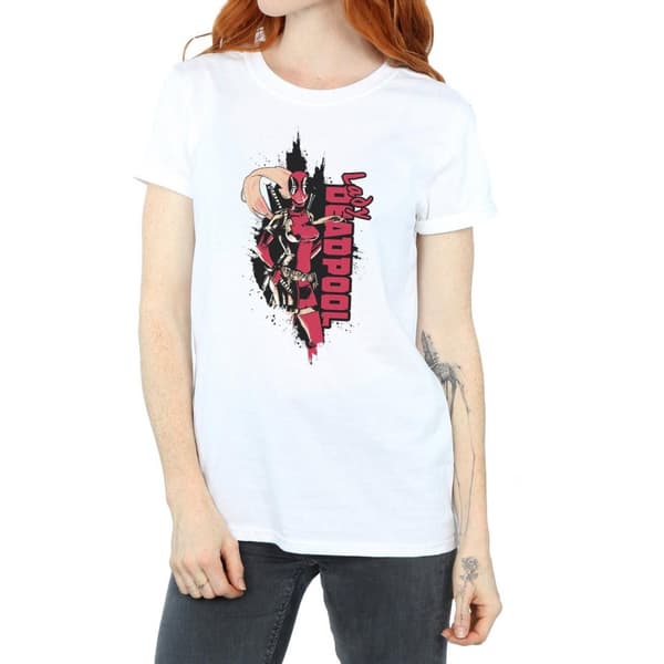 Marvel Womens/Ladies Deadpool Lady Deadpool Cotton Boyfriend T-Shirt