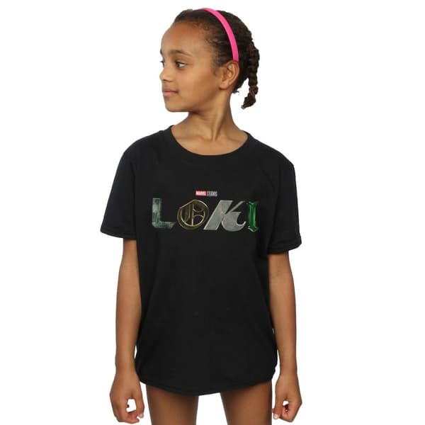 Marvel Girls Loki Logo Cotton T-Shirt