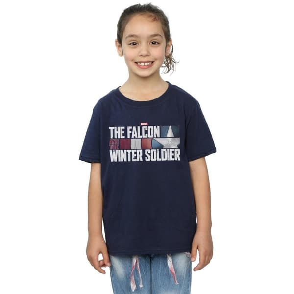 Marvel T-shirt i bomull med logotyp för The Falcon And The Winter Soldier