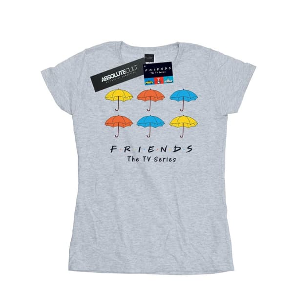 Friends Womens/Ladies Coloured Umbrellas Cotton T-Shirt
