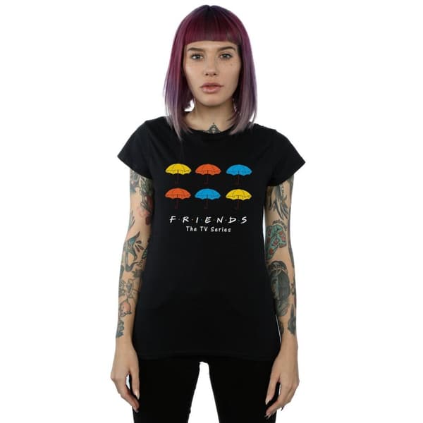 Friends Womens/Ladies Coloured Umbrellas Cotton T-Shirt