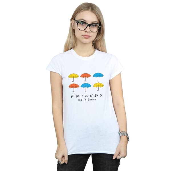 Friends Womens/Ladies Coloured Umbrellas Cotton T-Shirt