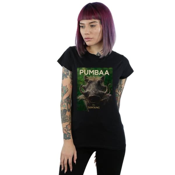 Disney Womens/Ladies The Lion King Movie Pumbaa Poster Cotton T-Shirt