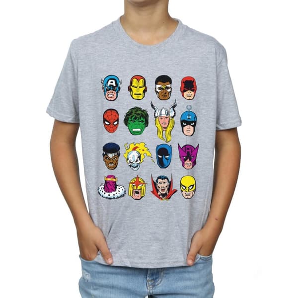 Marvel Boys Comics Faces T-Shirt
