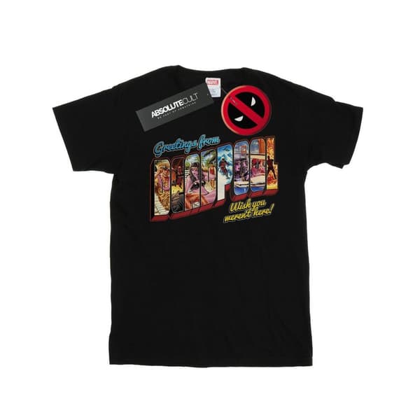Marvel Mens Deadpool Greetings T-Shirt
