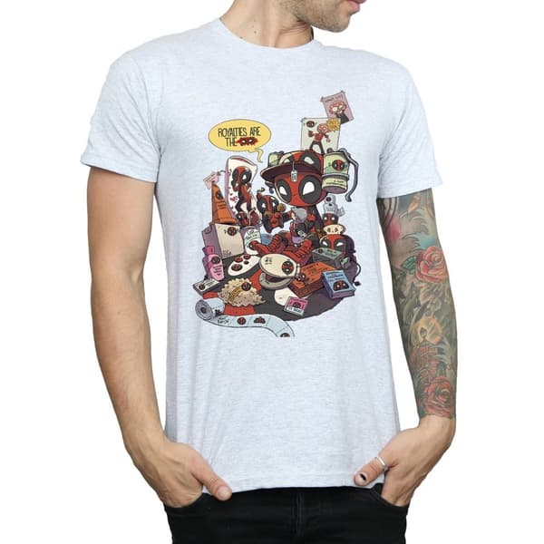 Marvel Mens Deadpool Merchandise Royalties T-shirt