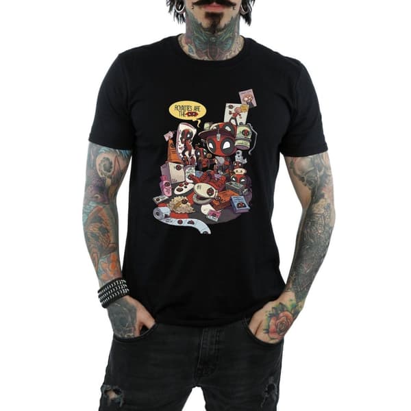 Marvel Mens Deadpool Merchandise Royalties T-shirt