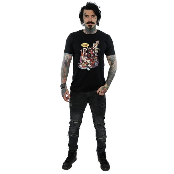 Marvel Mens Deadpool Merchandise Royalties T-shirt