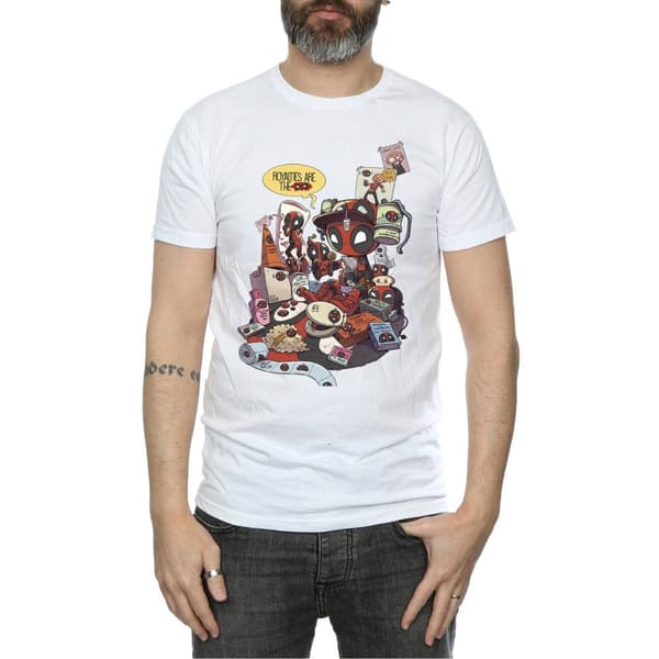 Marvel Mens Deadpool Merchandise Royalties T-shirt