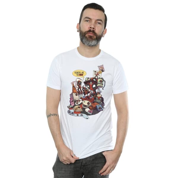 Marvel Mens Deadpool Merchandise Royalties T-shirt