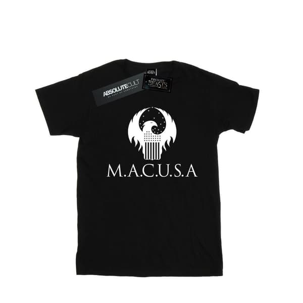 Fantastic Beasts Womens/Ladies MACUSA Logo Cotton Boyfriend T-Shirt