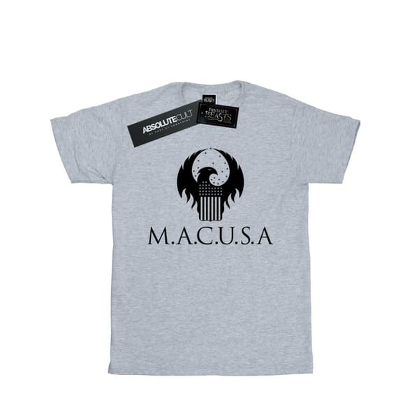 Fantastic Beasts Womens/Ladies MACUSA Logo Cotton Boyfriend T-Shirt