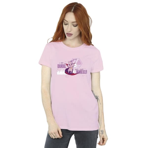 DC Comics Womens/Ladies DC Comics DC League Of Super-Pets Lulu Evil Genius Cotton Boyfriend T-Shirt