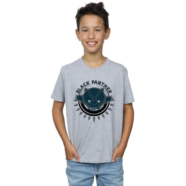 Marvel Boys Kawaii Black Panther Pounce T-Shirt