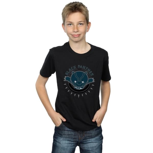 Marvel Pojkar - Kawaii Black Panther Pounce T-shirt