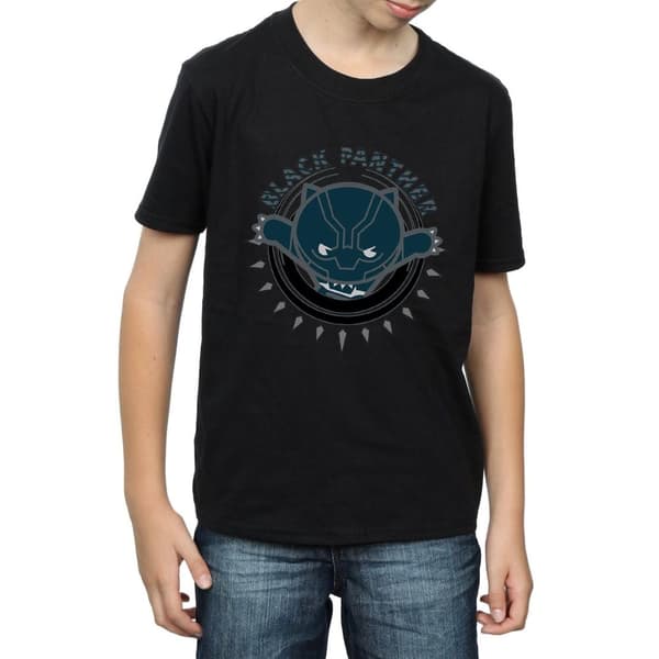 Marvel Boys Kawaii Black Panther Pounce T-Shirt