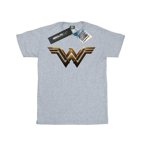 DC Comics T-shirt med Wonder Woman-emblem från Justice League-filmen för pojkar
