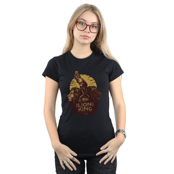 Disney Womens/Ladies The Lion King Movie Sunrise Collage Cotton T-Shirt
