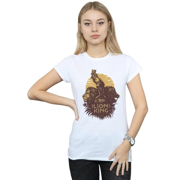 Disney Womens/Ladies The Lion King Movie Sunrise Collage Cotton T-Shirt