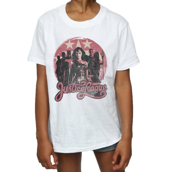 DC Comics T-shirt i bomull för flickor Justice League Movie Group Pose