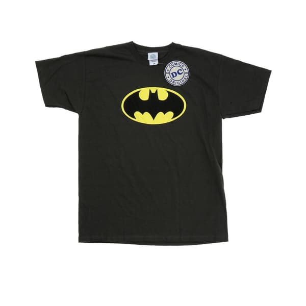 DC Comics Mens Batman Logo T-Shirt Light Graphite S