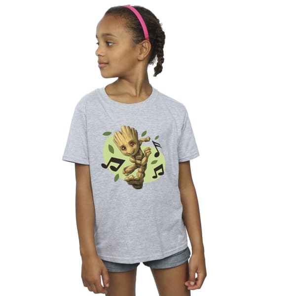 Marvel Girls Guardians Of The Galaxy Groot Musical Notes Cotton T-Shirt
