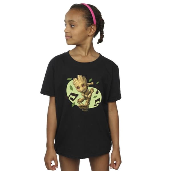Marvel Girls Guardians Of The Galaxy Groot Musical Notes Cotton T-Shirt