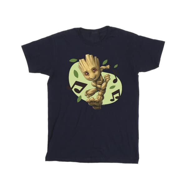 Marvel Girls Guardians Of The Galaxy Groot Musical Notes Cotton T-Shirt