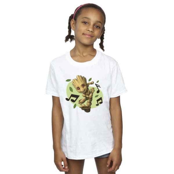Marvel Girls Guardians Of The Galaxy Groot Musical Notes Cotton T-Shirt