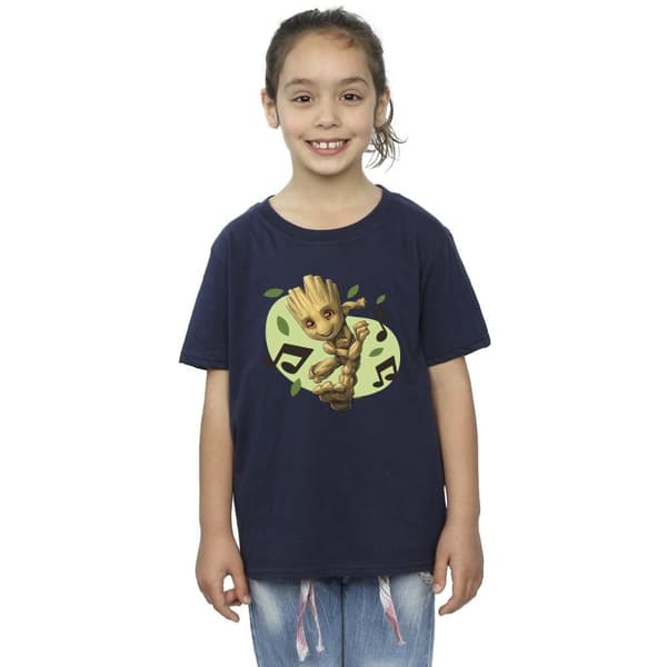 Marvel Girls Guardians Of The Galaxy Groot Musical Notes Cotton T-Shirt