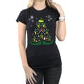 Miniatyrbild 3 av 5: Elf T-shirt i bomull med julgran för kvinnor/damer