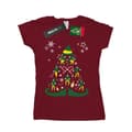 Miniatyrbild 1 av 5: Elf T-shirt i bomull med julgran för kvinnor/damer