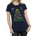 Miniatyrbild 3 av 5: Elf T-shirt i bomull med julgran för kvinnor/damer