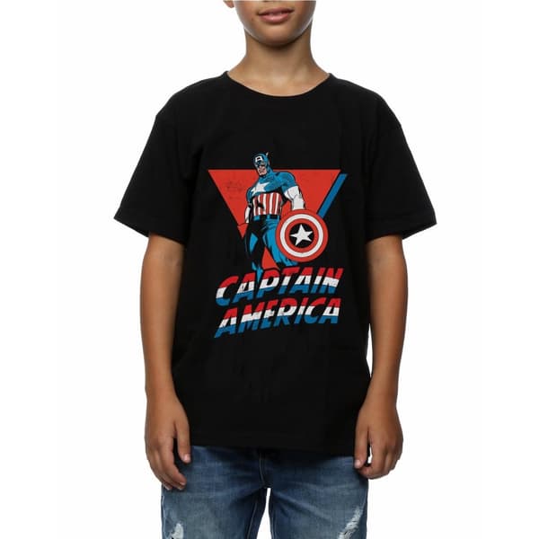 Marvel T-shirt med stående Captain America för pojkar