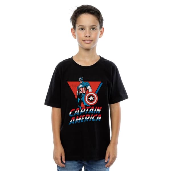 Marvel T-shirt med stående Captain America för pojkar