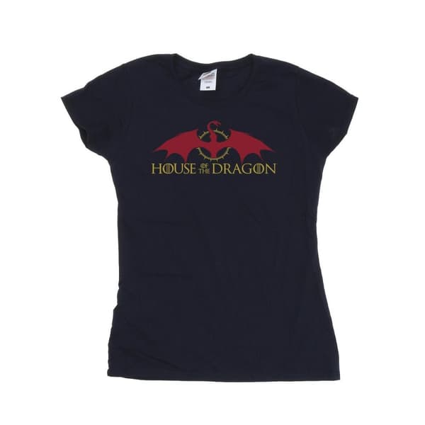 Game Of Thrones: House Of The Dragon Womens/Ladies Dragon Logo Cotton T-Shirt