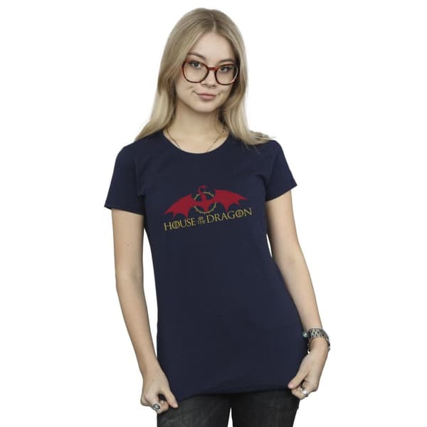 Game Of Thrones: House Of The Dragon Womens/Ladies Dragon Logo Cotton T-Shirt