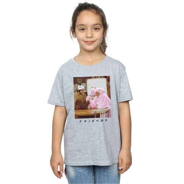 Friends T-shirt i bomull med armbrytning från Ross och Chandler för flickor