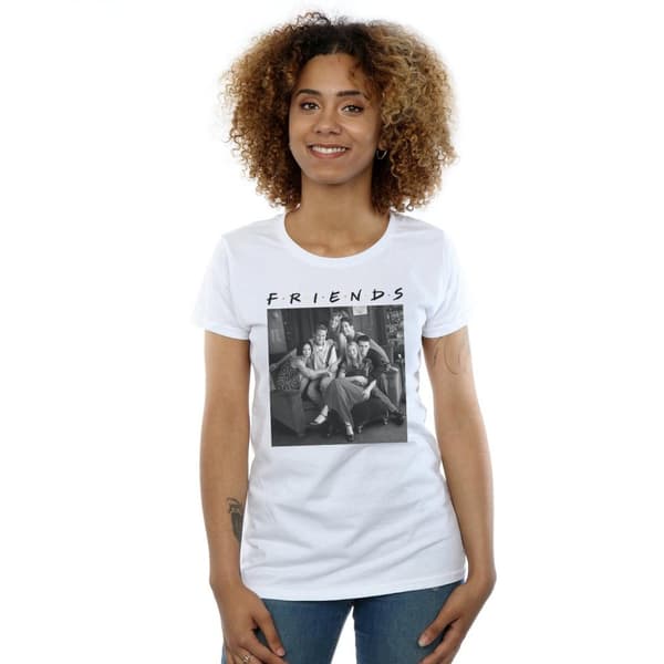 Friends Womens/Ladies Black And White Photo Cotton T-Shirt