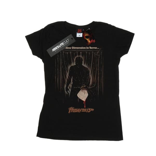 Friday The 13th Womens/Ladies Shower Poster Cotton T-Shirt