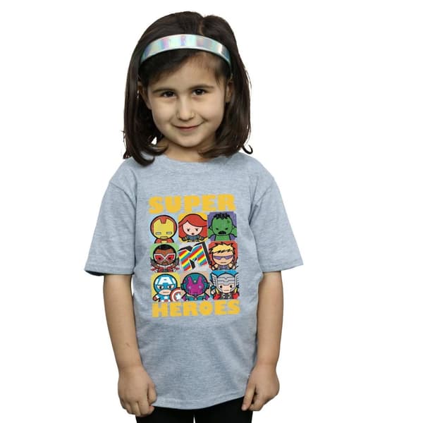 Marvel Kawaii Super Heroes T-shirt i bomull för flickor
