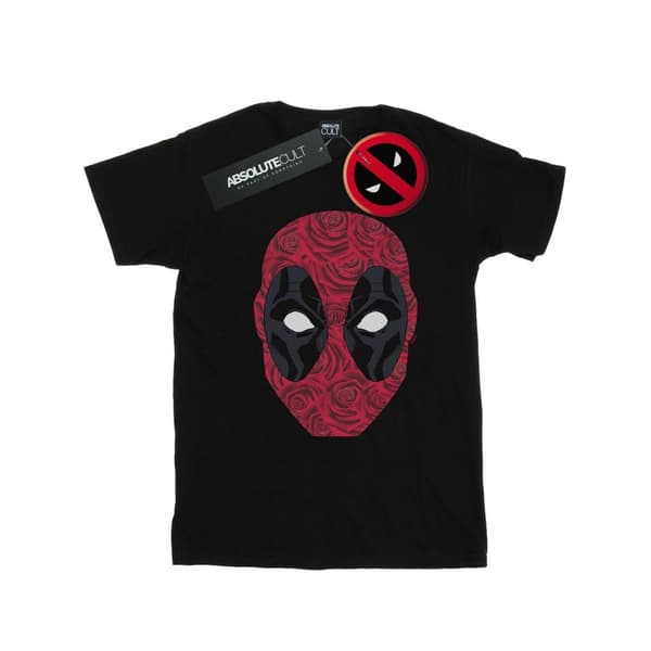 Marvel Womens/Ladies Deadpool Head Of Roses Cotton Boyfriend T-Shirt